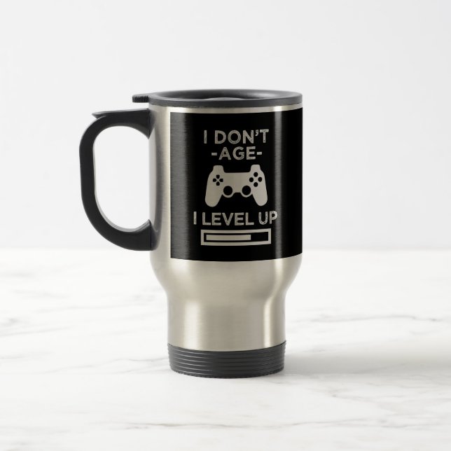I don't age I level up - funny mug for a Gamer (Left)