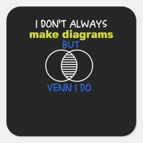 I dont always make Diagrams but Venn Square Sticker