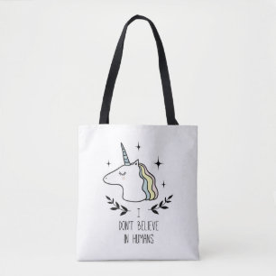 I Don't Believe In Humans Tote Bag