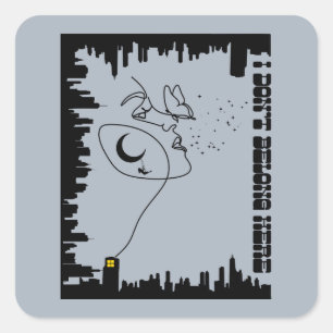 I Don't Belong Here Square Sticker