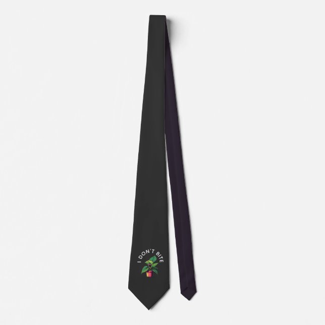I Don't Bite Funny Venus Flytrap Neck Tie (Front)