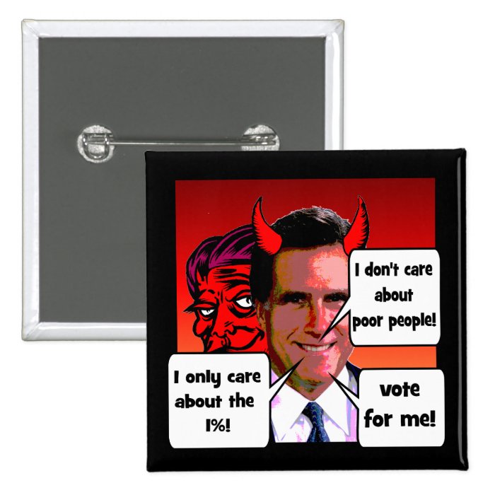 I don't care about poor people pinback button