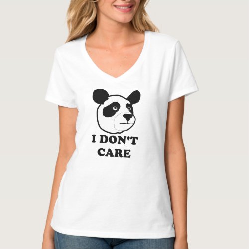 I dont care funny panda t_shirt T_Shirt