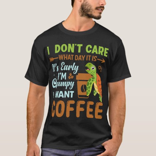 I_dont_care_Turtle_T_shirt  T_Shirt
