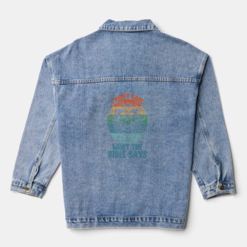 I Dont Care What The Bible Says Skull With Goat H Denim Jacket