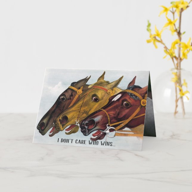 I Don't Care Who Wins Personalized Card (Yellow Flower)