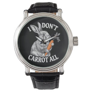 I Don't Carrot All Funny Easter Rabbit Bunny Watch