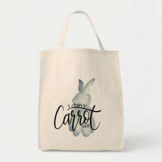 I Don't Carrot All Funny Watercolor Tote Bag
