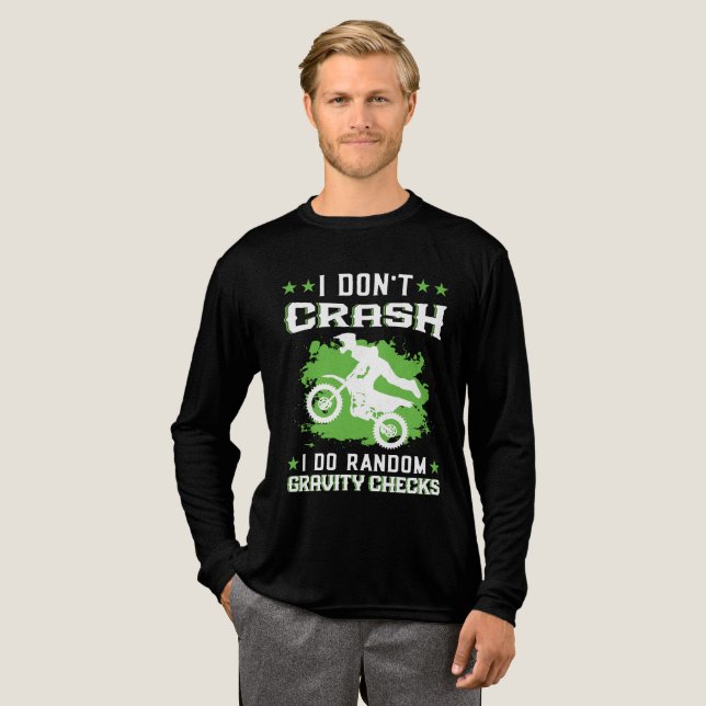I Don't Crash I Do Random Gravity Checks Retro  Tri-Blend Shirt (Full Front)