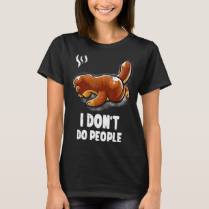 I Don't Do People Introvert Sleeping Nerd Otter Ge T-Shirt