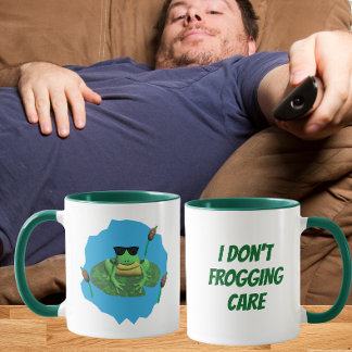 I Don't Frogging Care Frog Mug