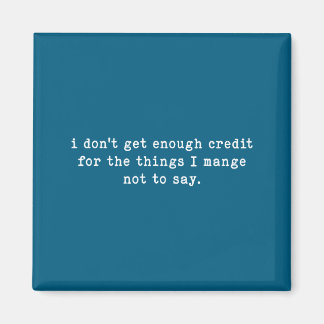 I Don't Get Enough Credit For Things Funny Sarcast Magnet