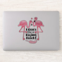 I Don't Give a Flying Flock Flamingo Cut-Out Sticker