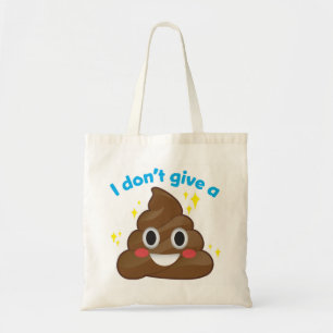 I Don't Give a Happy Poop Sparkle Emoji Tote