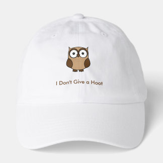 I Don't Give a Hoot Cartoon Owl Hat