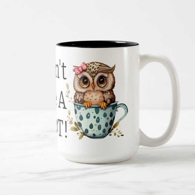I Don't Give A Hoot Owl  Two-Tone Coffee Mug (Right)