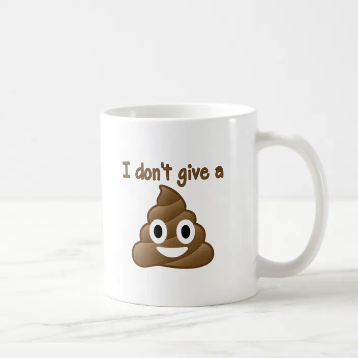 15 oz Donut Coffee Mug I Do Not Give a Poop Emoji Ceramic Microwave and Dishwasher Safe Cup
