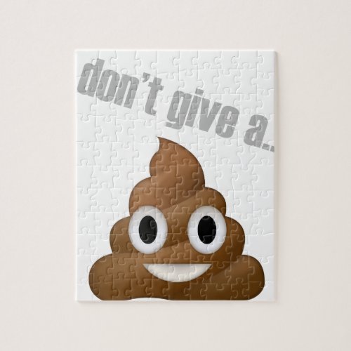 i dont give a poop emoji jigsaw puzzle