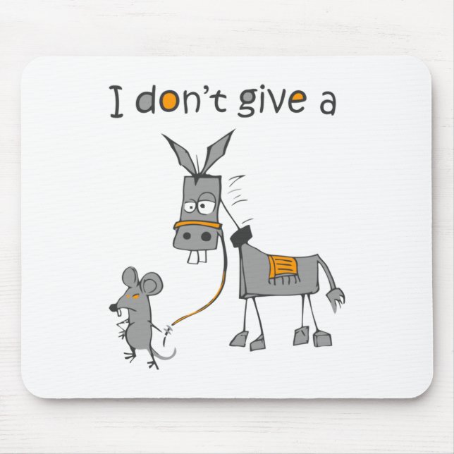 I Don't Give A Rat And Mouse Walking Funny Long Sl Pad (Front)