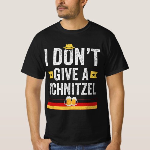 I Dont Give A Schnitzel Funny German T_Shirt