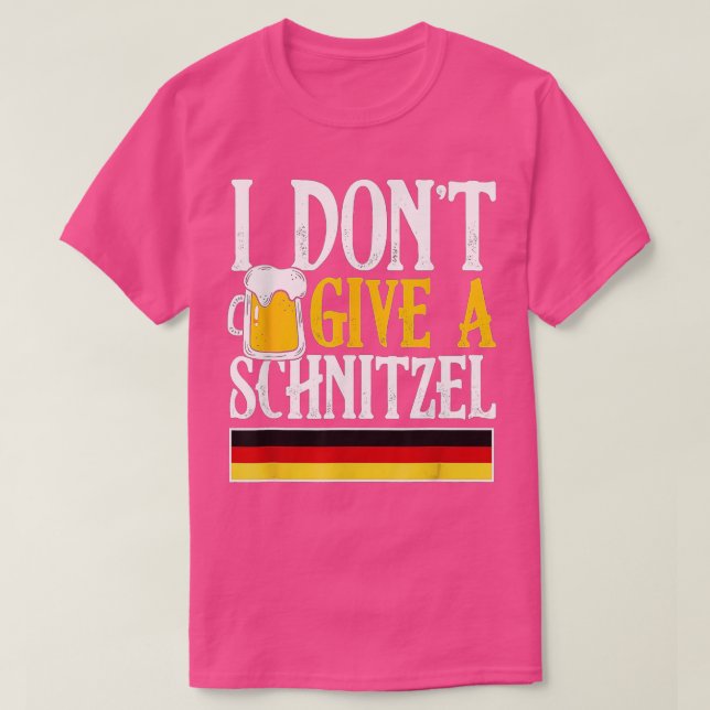 I Don't Give A Schnitzel German Beer Wurst Funny O T-Shirt (Design Front)