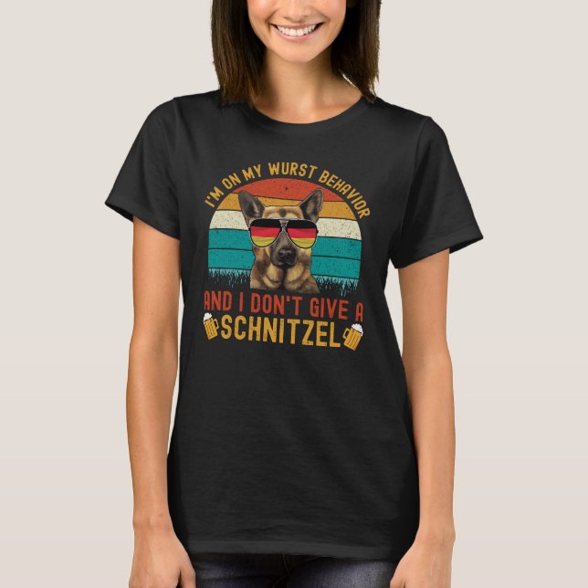 I Don't Give A Schnitzel - Oktoberfest T-Shirt (Front)