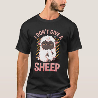 I Don'T Give A Sheep Funny Farm Animal Novelty Gif T-Shirt