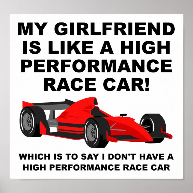 I Don't Have A Girlfriend Funny Sign Poster (Front)