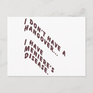 I don't have a hangover postcard