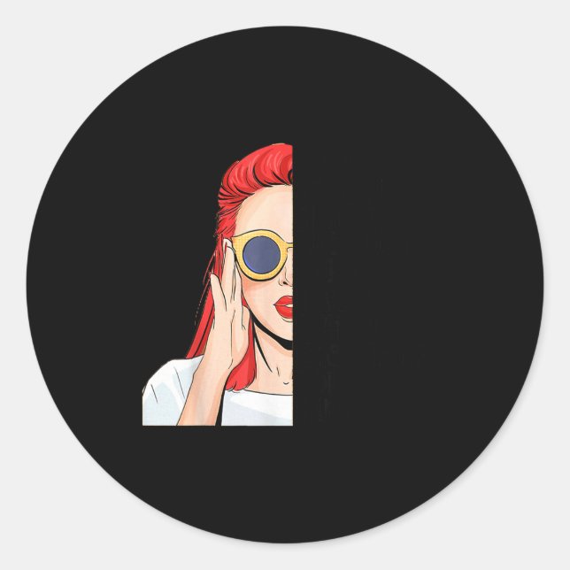 I Don't Have An Attitude Problem I Just Have A Red Classic Round Sticker (Front)