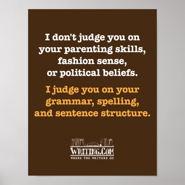I Don't Judge. Poster (Front)