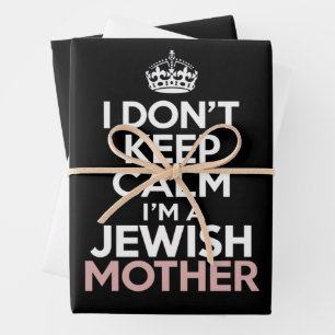 I Don't Keep Calm I'm A Jewish Mother Hanukkah Wrapping Paper Sheets