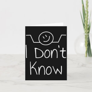 I Dont Know Hand Drawn Shrug Funny _1 Thank You Card