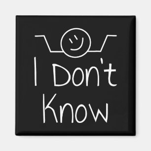 I Dont Know Hand Drawn Shrug Funny _3  Magnet
