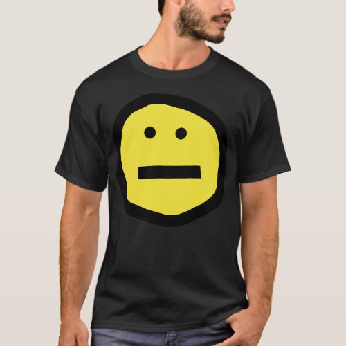 I Dont Know How I Feel Neutral Smiley Face T_Shirt