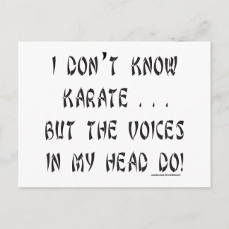 I DON'T KNOW KARATE T-SHIRTS AND GIFTS POSTCARD