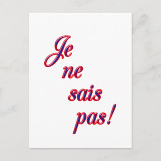 I Don't Know postcard