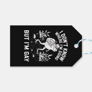 I Don't Know Where I'm Going But I'm Gay Frog Gift Tags