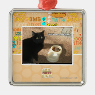 I don't know you cared metal ornament