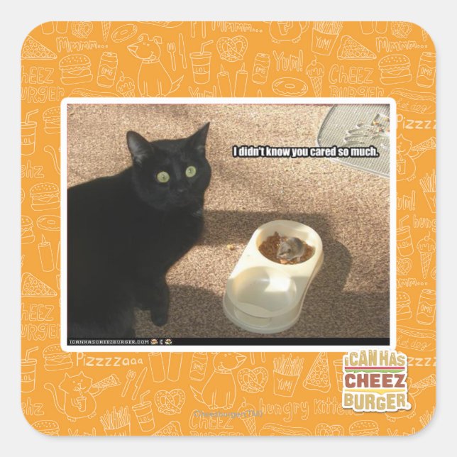 I don't know you cared square sticker (Front)