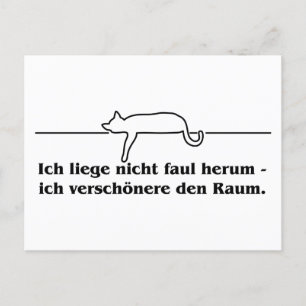 I don't lie lazy around cats humor postcard