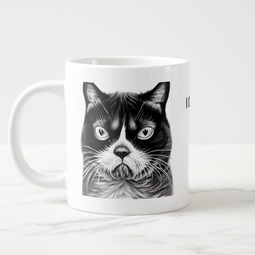 I Dont Like Morning People Funny Quote Grumpy Cat Giant Coffee Mug