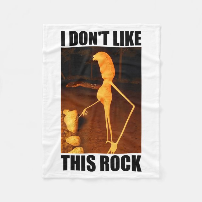 I Don't Like This Rock Funny Marcus The Worm Meme  Fleece Blanket (Front)