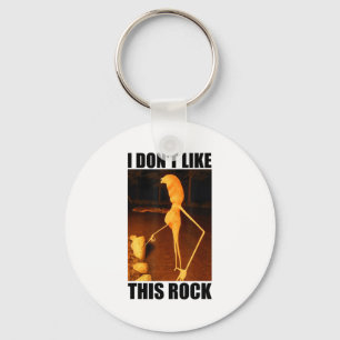 I Don't Like This Rock Funny Marcus The Worm Meme  Keychain