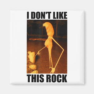 I Don't Like This Rock Funny Marcus The Worm Meme Magnet