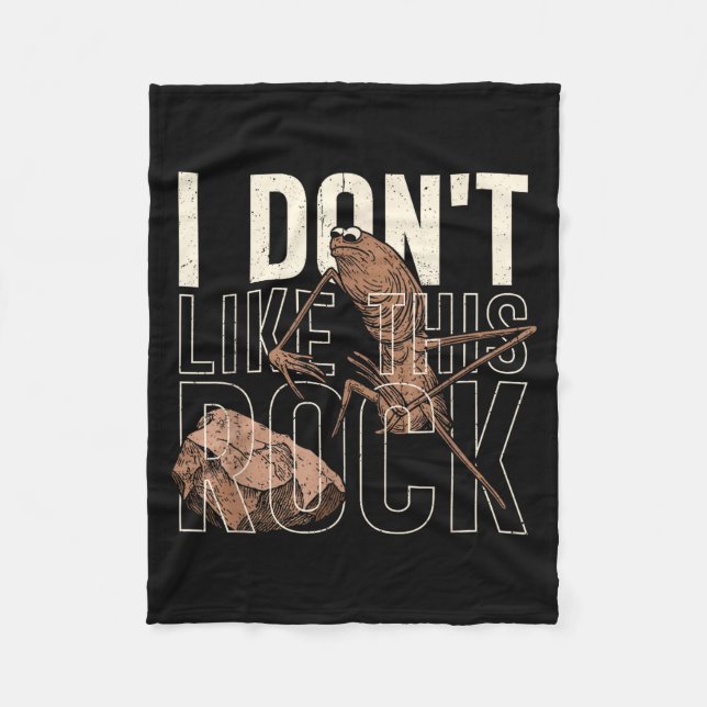 I Don't Like This Rock Marcus The Worm Meme Funny  Fleece Blanket (Front)