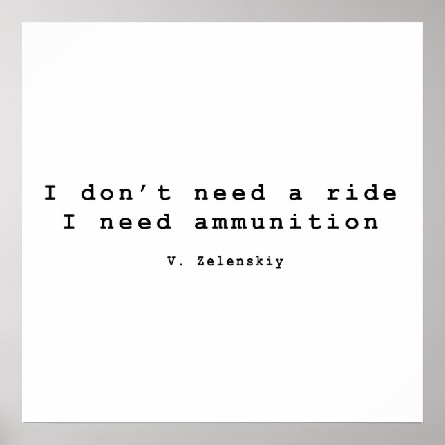 I don't need a ride I need ammunition Poster (Front)