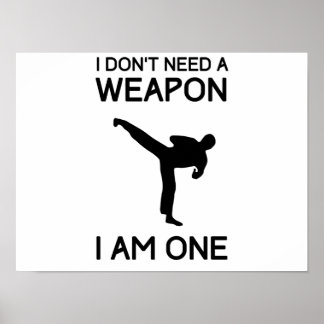 I Dont Need a Weapon Poster