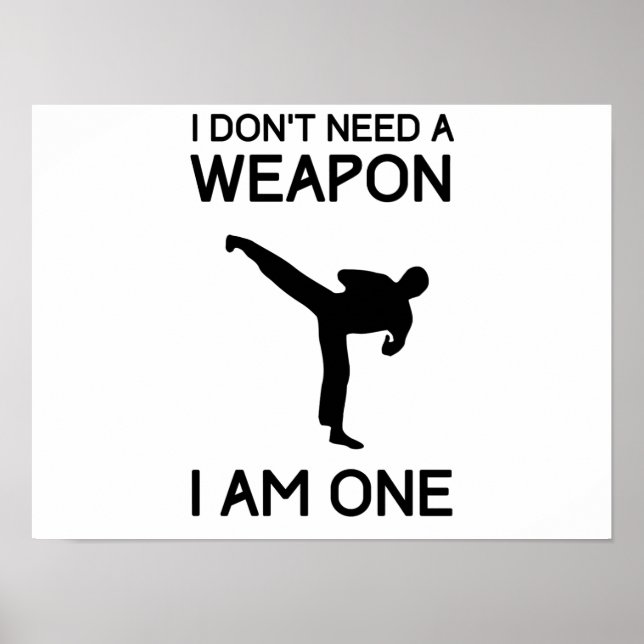 I Dont Need a Weapon Poster (Front)