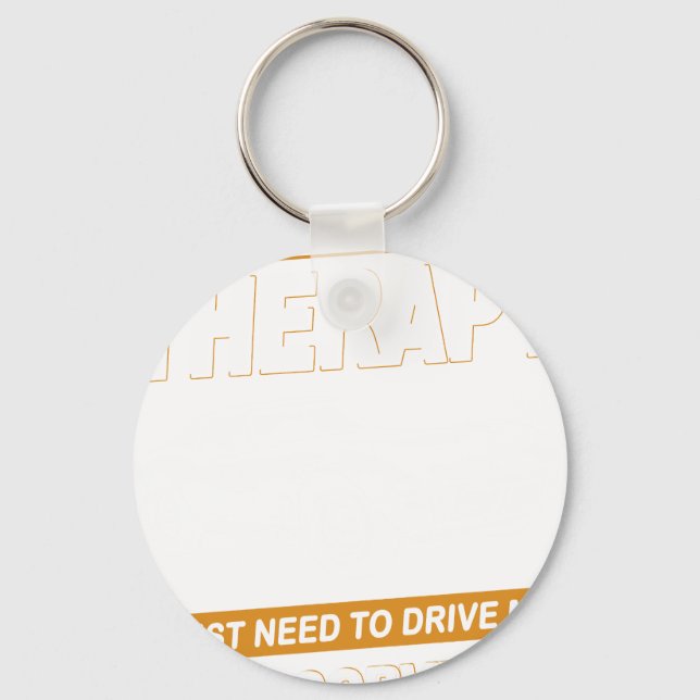 I DON'T NEED THERAPY chev corvette Keychain (Front)
